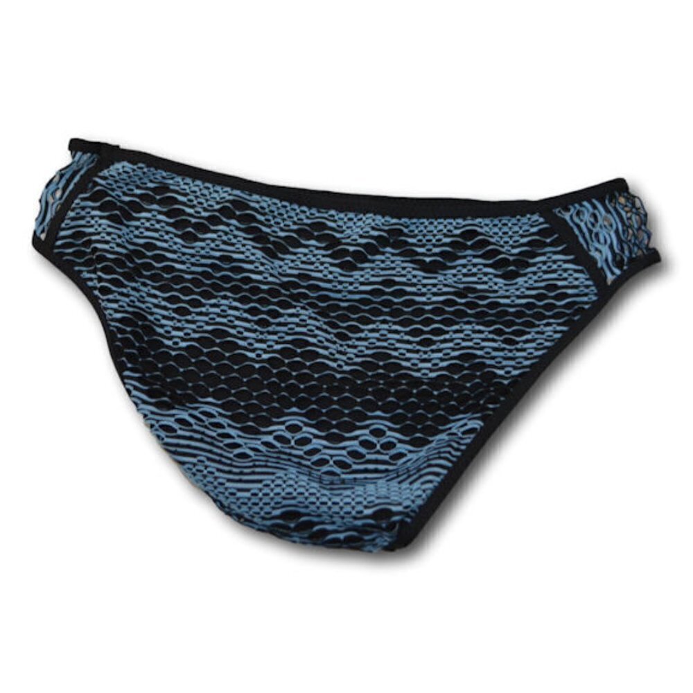 Becca Reveal Hipster Bikini Bottom Size: M Black / Blue - Picture 4 of 5